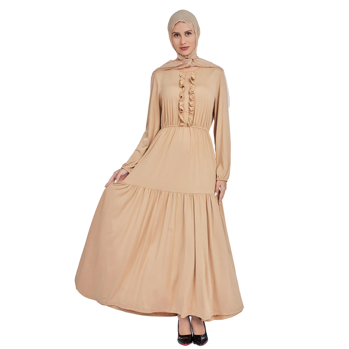 Highly Elastic Minimalist Abaya Dress – Wholesale Modest Fashion | YMDABTH943